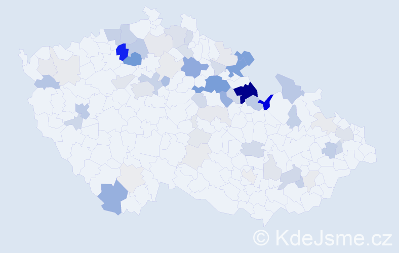 Příjmení: 'Pišlová', počet výskytů 188 v celé ČR