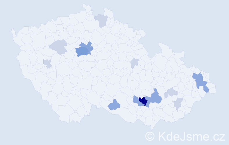 Příjmení: 'Berets', počet výskytů 39 v celé ČR