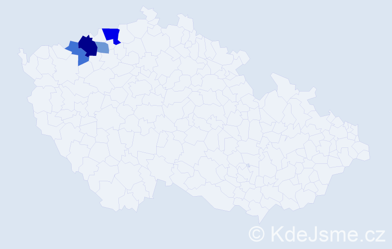Příjmení: 'Kordanič', počet výskytů 8 v celé ČR