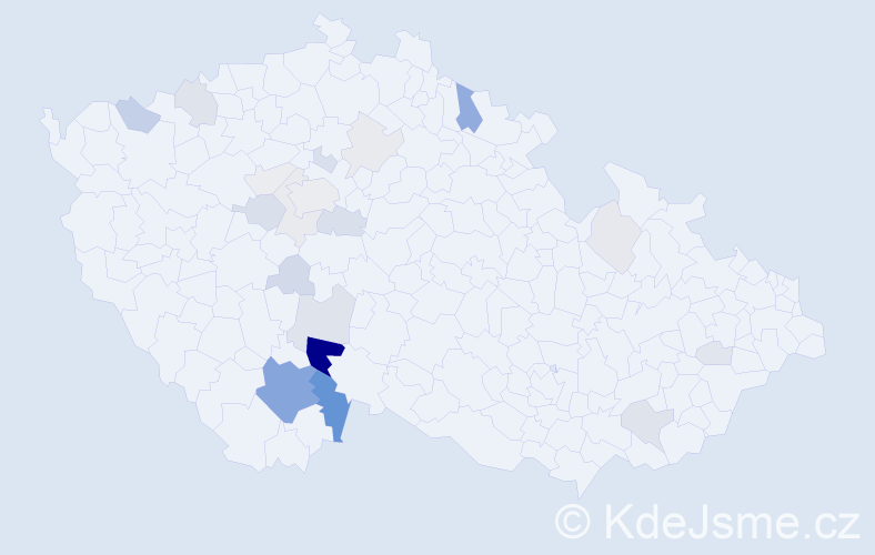 Příjmení: 'Nestávalová', počet výskytů 72 v celé ČR