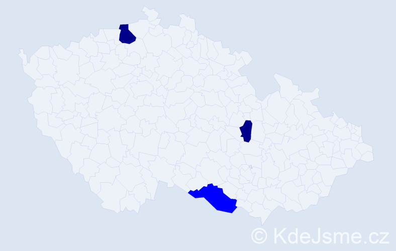 Příjmení: 'Tatarská', počet výskytů 5 v celé ČR