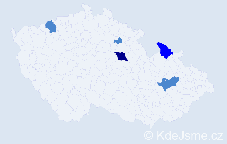 Příjmení: 'Dinisová', počet výskytů 8 v celé ČR