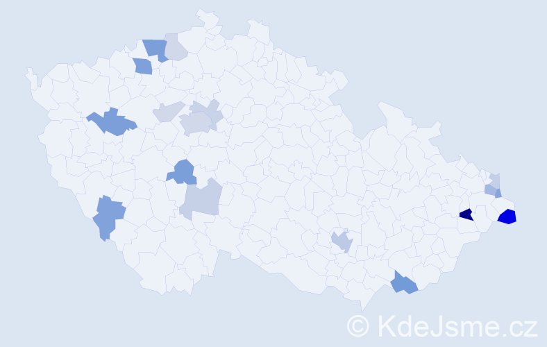 Příjmení: 'Grošová', počet výskytů 37 v celé ČR