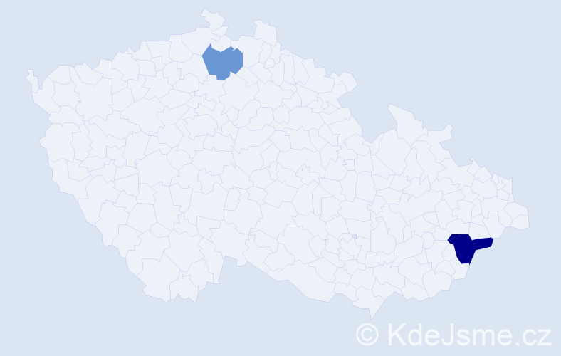 Příjmení: 'Řičičář', počet výskytů 15 v celé ČR