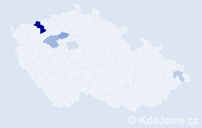 Příjmení: 'Zoltánová', počet výskytů 12 v celé ČR