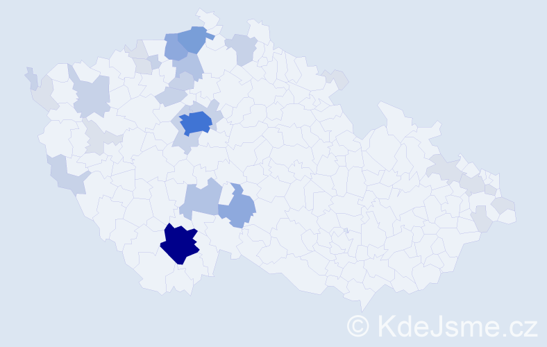 Příjmení: 'Primusová', počet výskytů 86 v celé ČR