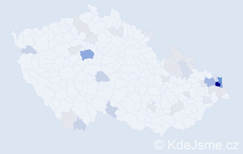 Příjmení: 'Firlová', počet výskytů 111 v celé ČR
