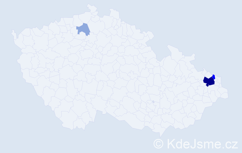 Příjmení: 'Foltinek', počet výskytů 11 v celé ČR