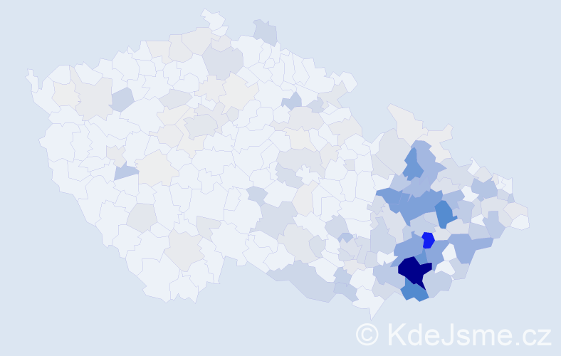 Příjmení: 'Andrýsková', počet výskytů 706 v celé ČR