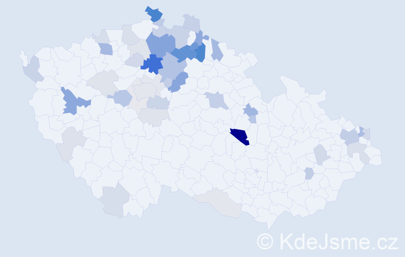 Příjmení: 'Vajsová', počet výskytů 137 v celé ČR