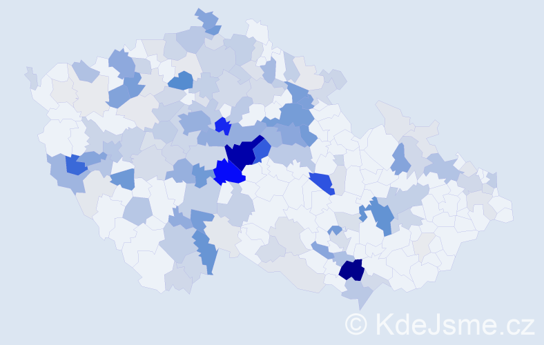 Příjmení: 'Petrásek', počet výskytů 609 v celé ČR