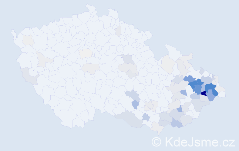 Příjmení: 'Mičulková', počet výskytů 333 v celé ČR