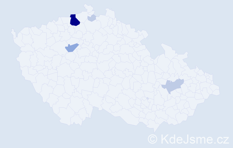 Příjmení: 'Jackelová', počet výskytů 14 v celé ČR