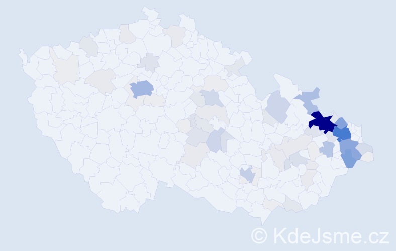 Příjmení: 'Matýsek', počet výskytů 403 v celé ČR