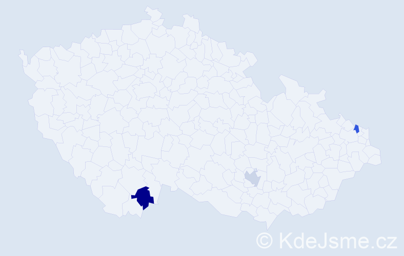 Příjmení: 'Szypulová', počet výskytů 6 v celé ČR