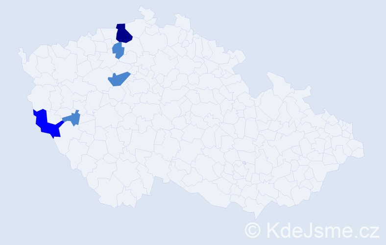 Příjmení: 'Galambosová', počet výskytů 8 v celé ČR