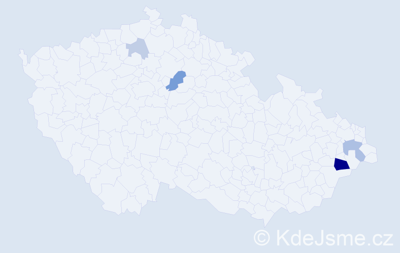Příjmení: 'Dopater', počet výskytů 11 v celé ČR