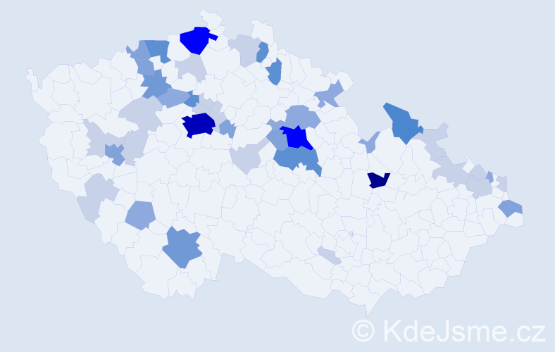 Příjmení: 'Frenclová', počet výskytů 125 v celé ČR