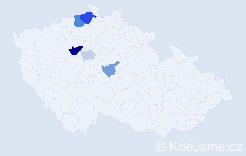 Příjmení: 'Láblerová', počet výskytů 17 v celé ČR
