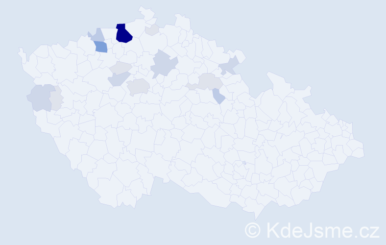 Příjmení: 'Cibrik', počet výskytů 56 v celé ČR