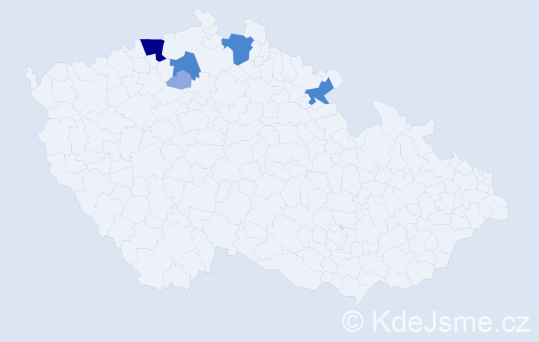 Příjmení: 'Podstavec', počet výskytů 12 v celé ČR