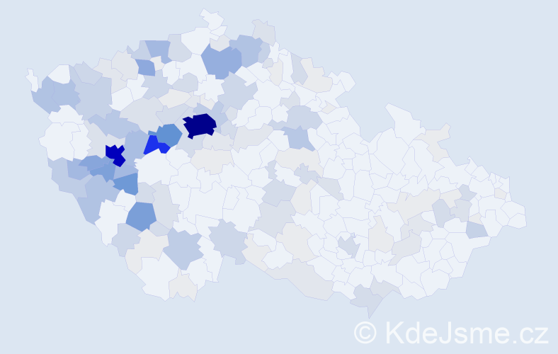 Příjmení: 'Vokáčová', počet výskytů 615 v celé ČR