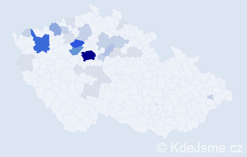 Příjmení: 'Kemr', počet výskytů 93 v celé ČR