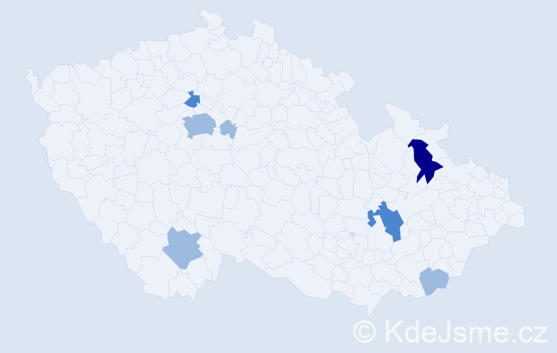 Příjmení: 'Hropko', počet výskytů 12 v celé ČR