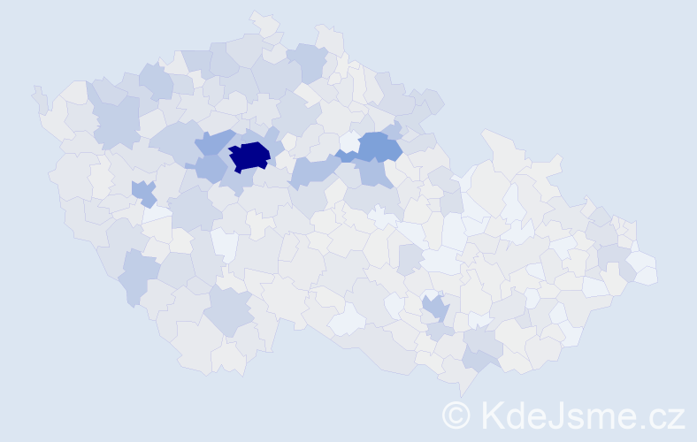 Příjmení: 'Holeček', počet výskytů 2773 v celé ČR