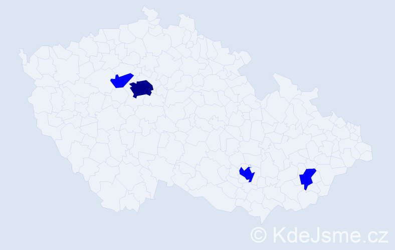 Příjmení: 'Baničová', počet výskytů 5 v celé ČR