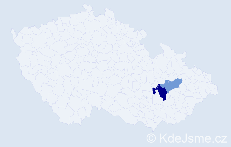 Příjmení: 'Lešanská', počet výskytů 16 v celé ČR