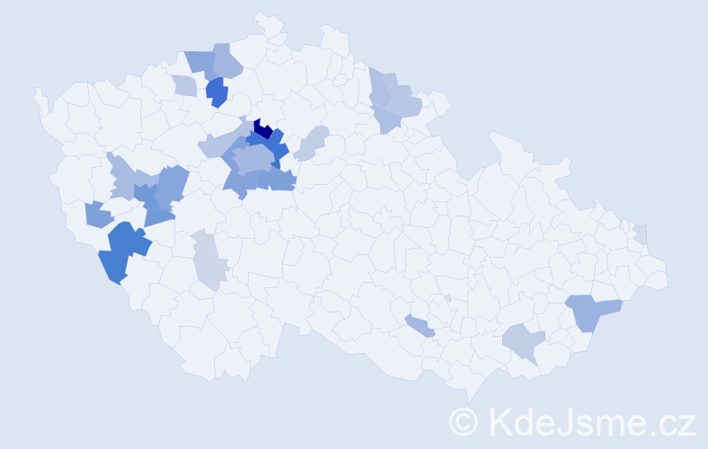 Příjmení: 'Hořánková', počet výskytů 114 v celé ČR