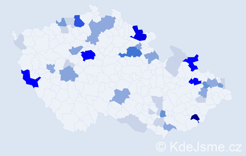 Příjmení: 'Anders', počet výskytů 138 v celé ČR