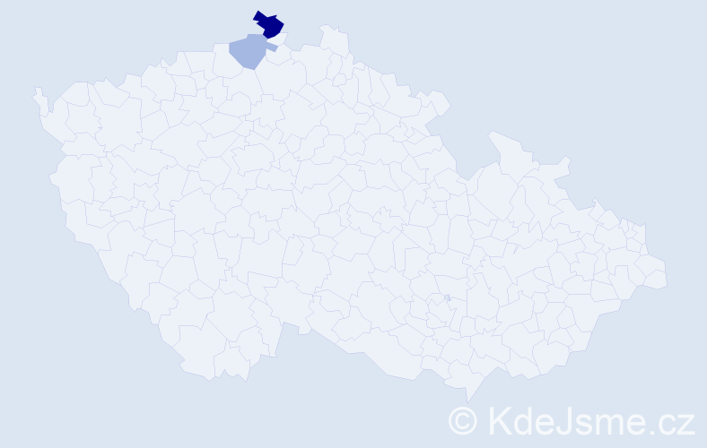 Příjmení: 'Šavrová', počet výskytů 4 v celé ČR