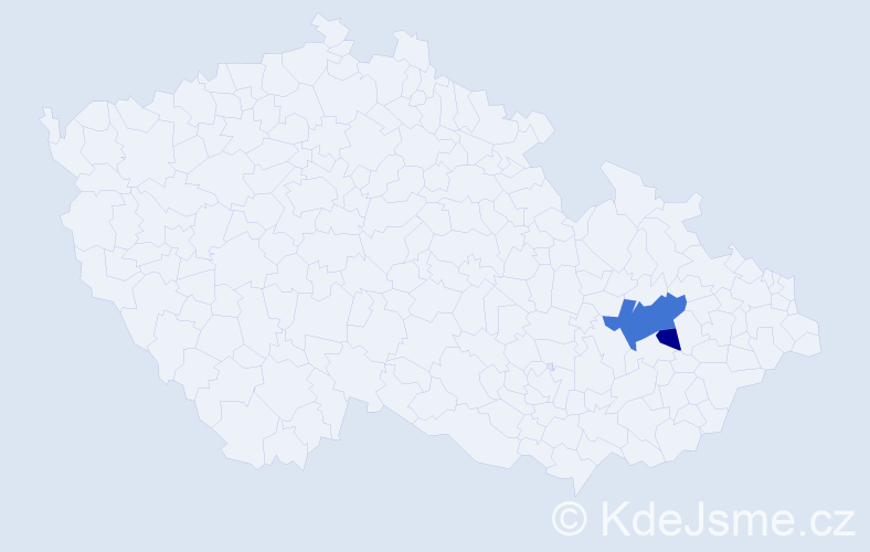 Příjmení: 'Bieganská', počet výskytů 5 v celé ČR