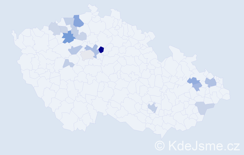 Příjmení: 'Kudrik', počet výskytů 66 v celé ČR