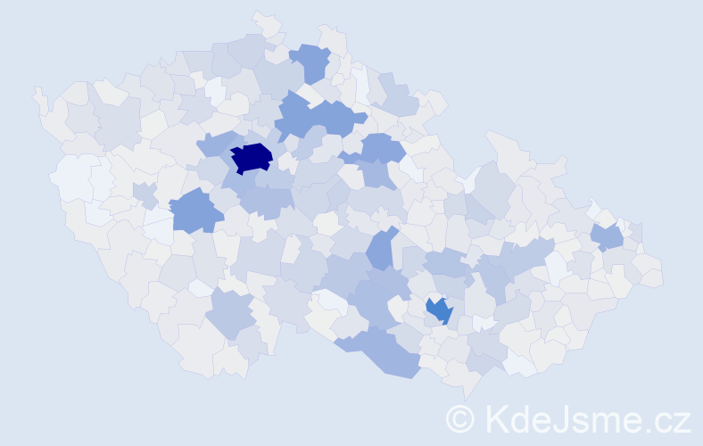 Příjmení: 'Havelka', počet výskytů 3555 v celé ČR