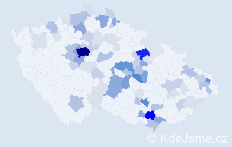 Příjmení: 'Koráb', počet výskytů 240 v celé ČR