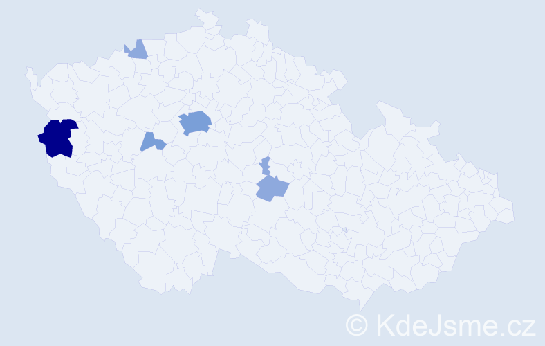 Příjmení: 'Nešvárová', počet výskytů 13 v celé ČR