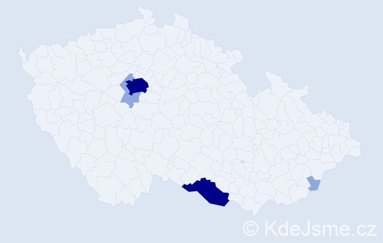 Příjmení: 'Nikolai', počet výskytů 18 v celé ČR