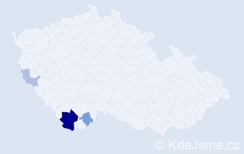 Příjmení: 'Kukolíková', počet výskytů 10 v celé ČR