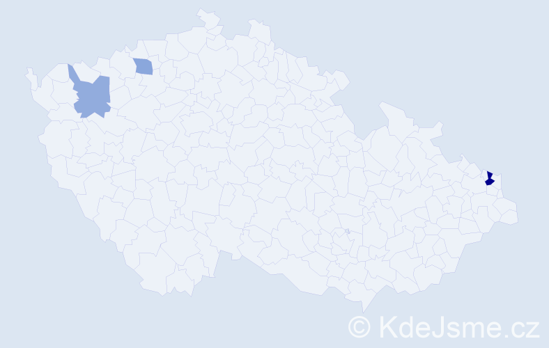 Příjmení: 'Lelová', počet výskytů 5 v celé ČR