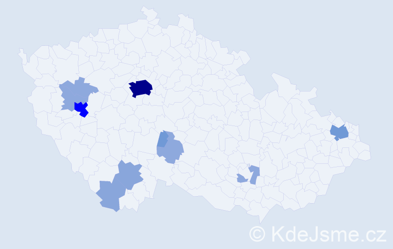 Příjmení: 'Mayr', počet výskytů 30 v celé ČR