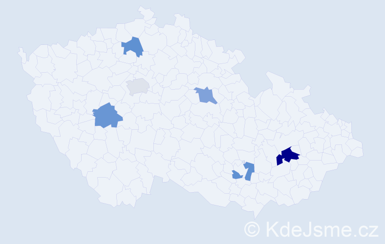 Příjmení: 'Tsolmon', počet výskytů 8 v celé ČR