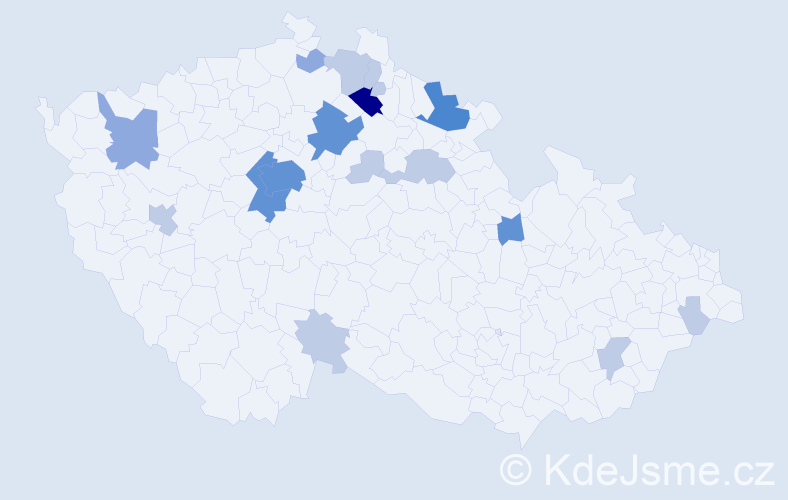 Příjmení: 'Sunková', počet výskytů 44 v celé ČR