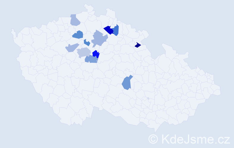 Příjmení: 'Dubrovskyy', počet výskytů 17 v celé ČR