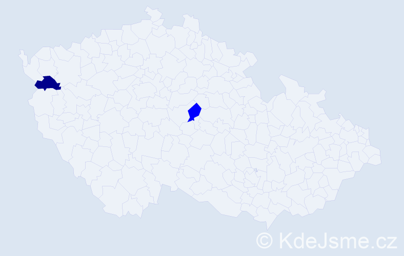 Příjmení: 'Bačkalo', počet výskytů 3 v celé ČR