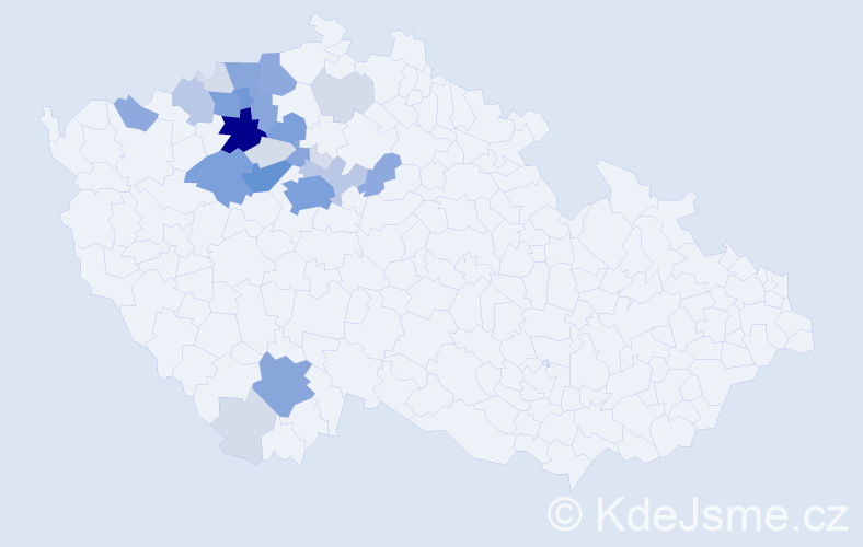 Příjmení: 'Škuthan', počet výskytů 87 v celé ČR