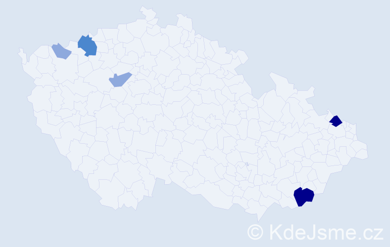 Příjmení: 'Nágelová', počet výskytů 14 v celé ČR