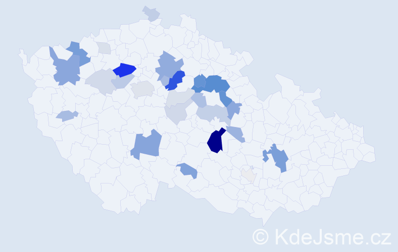 Příjmení: 'Hansl', počet výskytů 98 v celé ČR